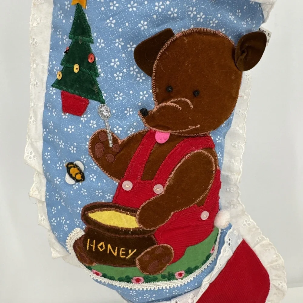 Kurt S. Adler Vintage You're My Honey Bear Christmas‎ Stocking Vintage